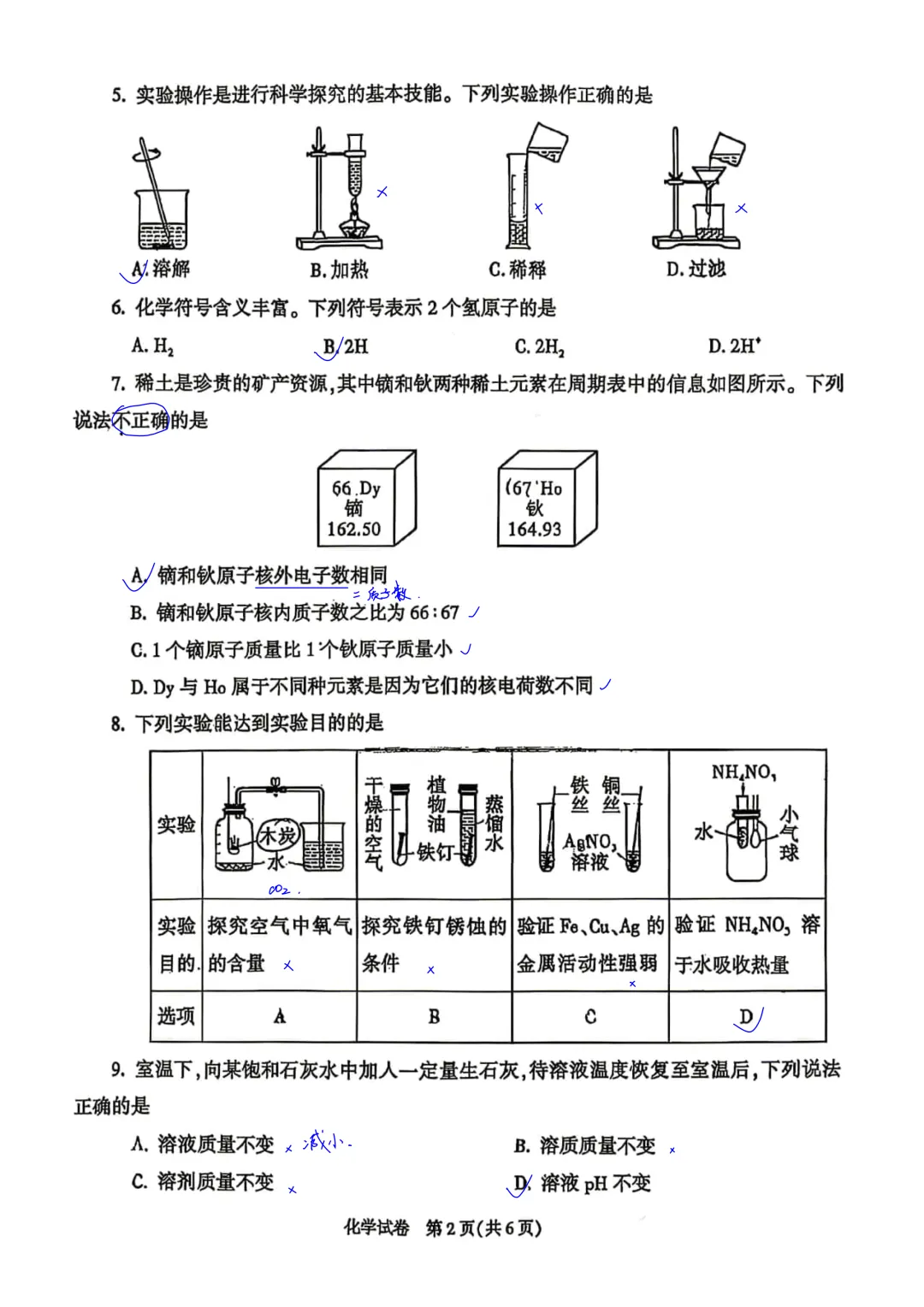 2026年陕西中考化学试卷简析答案-第2张图片-四季读书网