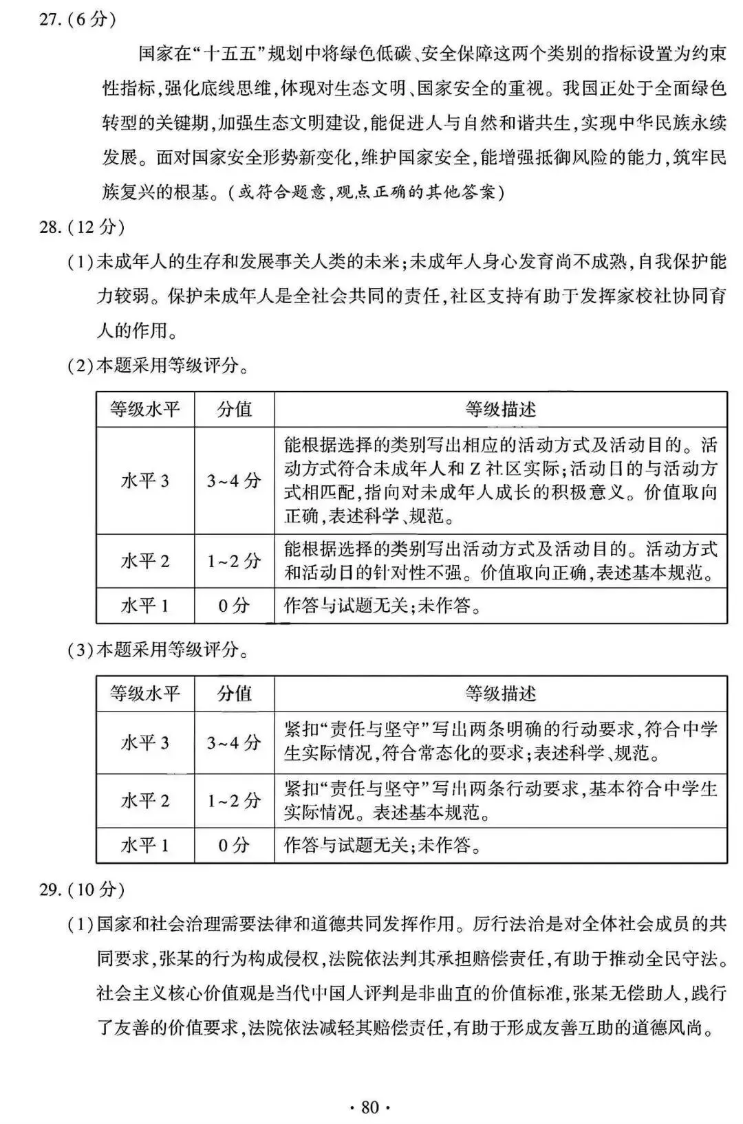 中考真题 | 2026年福建省中考道德与法治试题及答案-第13张图片-四季读书网