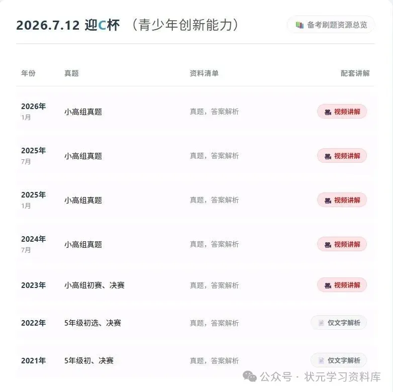 2026年迎春杯小高组真题(5/6年级)答案解析,视频讲解已整理-第8张图片-四季读书网
