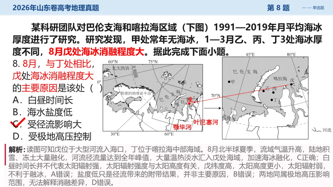 2026山东卷地理真题讲评PPT全曝光,这份＂顺口溜式＂试卷你见过吗?-第21张图片-四季读书网