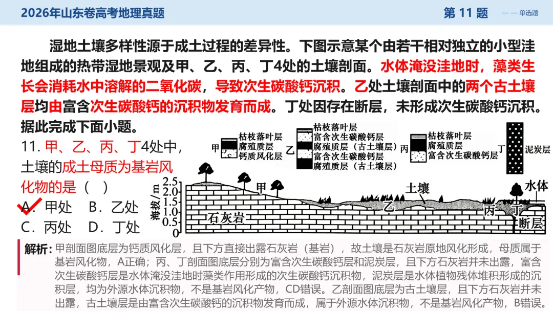 2026山东卷地理真题讲评PPT全曝光,这份＂顺口溜式＂试卷你见过吗?-第26张图片-四季读书网