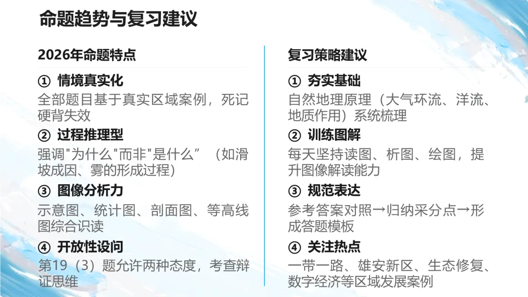 2026山东卷地理真题讲评PPT全曝光,这份＂顺口溜式＂试卷你见过吗?-第50张图片-四季读书网