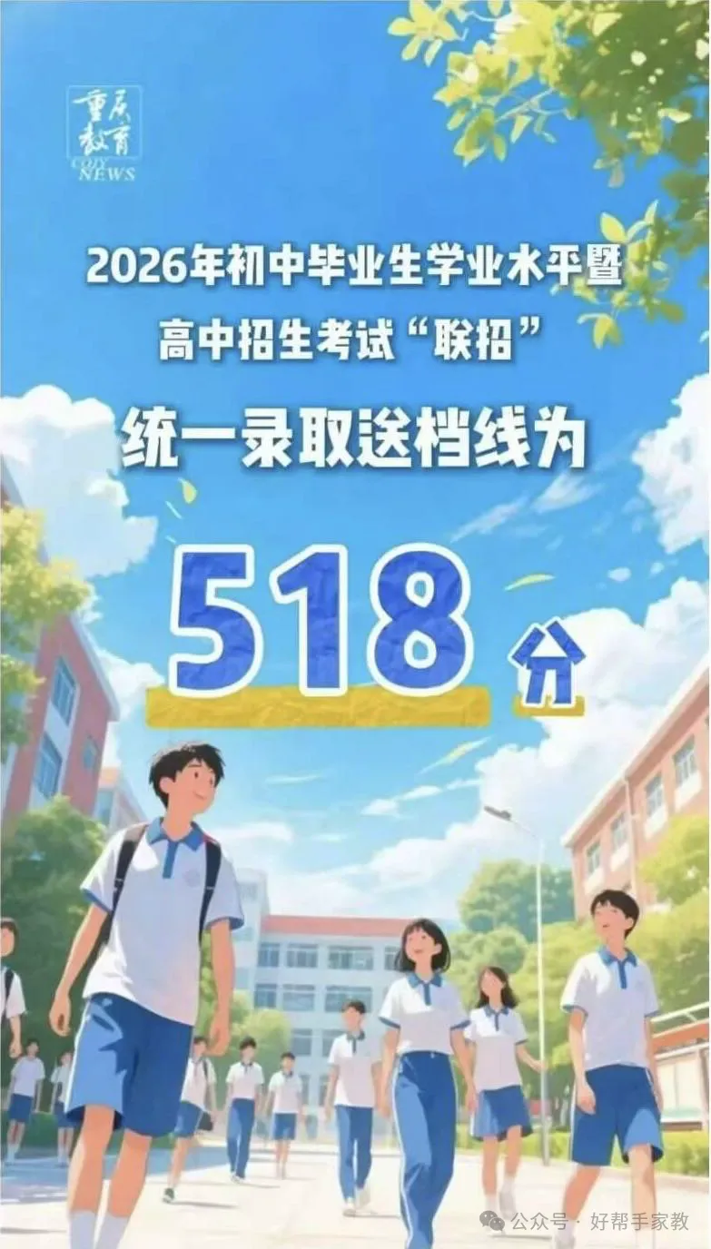 2026 重庆中考分数线出炉!按分数段精准择校志愿填报不踩滑-第5张图片-四季读书网