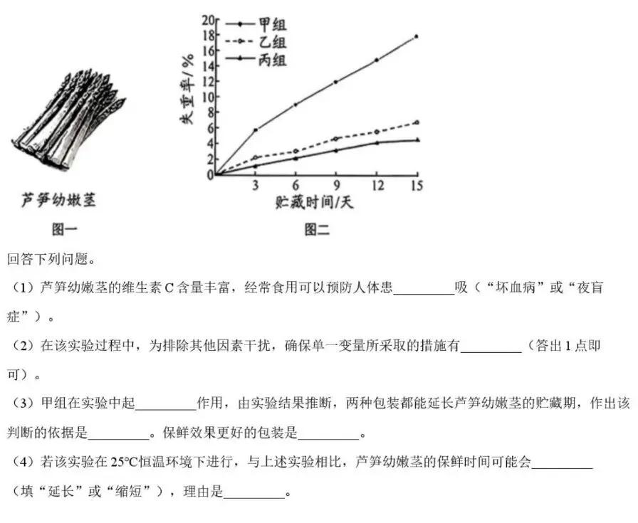 中考试卷:2026年河北省初中学业水平考试生物学试卷+参考答案-第10张图片-四季读书网