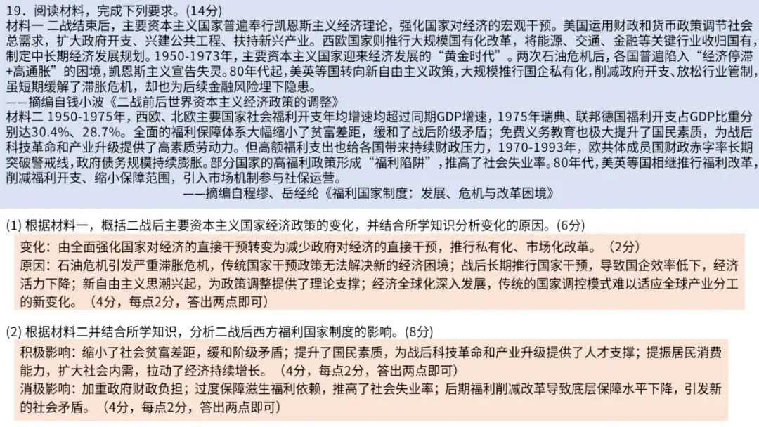 高一下历史期末检测试卷解析2#中外历史纲要下-第20张图片-四季读书网
