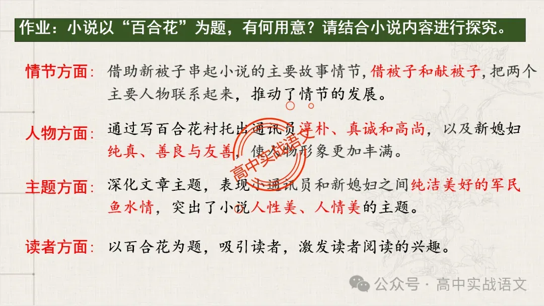 【对标近年真题】高中语文统编教材【课内小说考点】逐课梳理-第73张图片-四季读书网