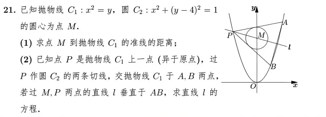 【高考真题探究:1982年高考数学全国理科卷第8题】抛物线、椭圆中与切线相关的彭赛列闭合定理、阿基米德三角形性质-第14张图片-四季读书网