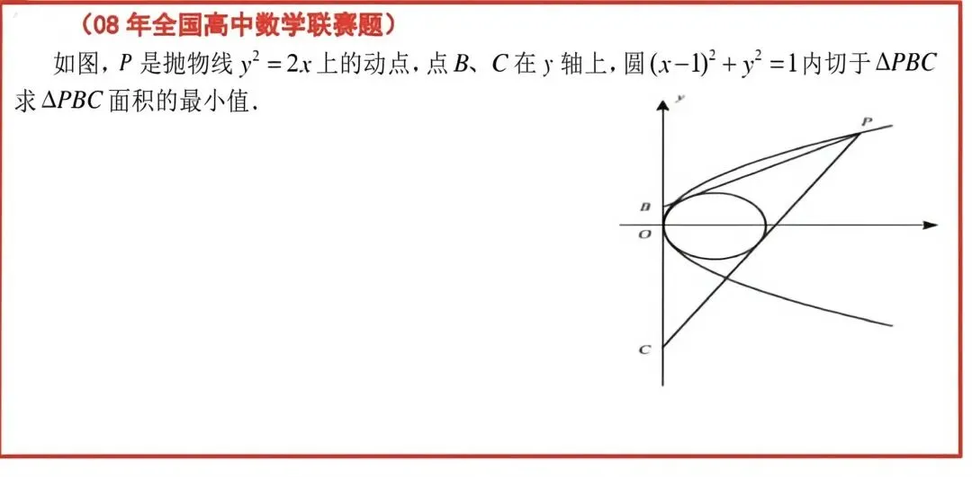 【高考真题探究:1982年高考数学全国理科卷第8题】抛物线、椭圆中与切线相关的彭赛列闭合定理、阿基米德三角形性质-第21张图片-四季读书网