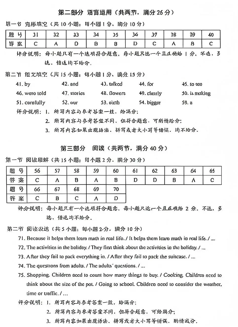中考真题原卷:河北省2026年中考全9学科试题(有听力及分析,部分答案)-第32张图片-四季读书网