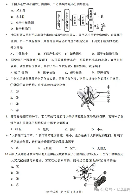 中考真题原卷:河北省2026年中考全9学科试题(有听力及分析,部分答案)-第69张图片-四季读书网