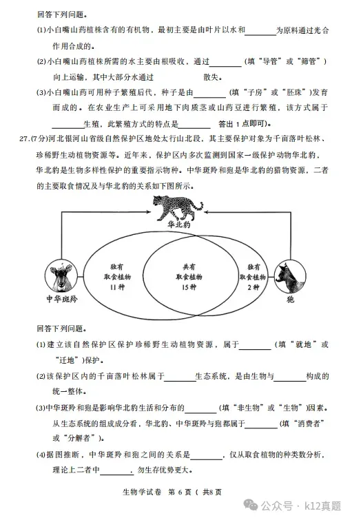 中考真题原卷:河北省2026年中考全9学科试题(有听力及分析,部分答案)-第73张图片-四季读书网