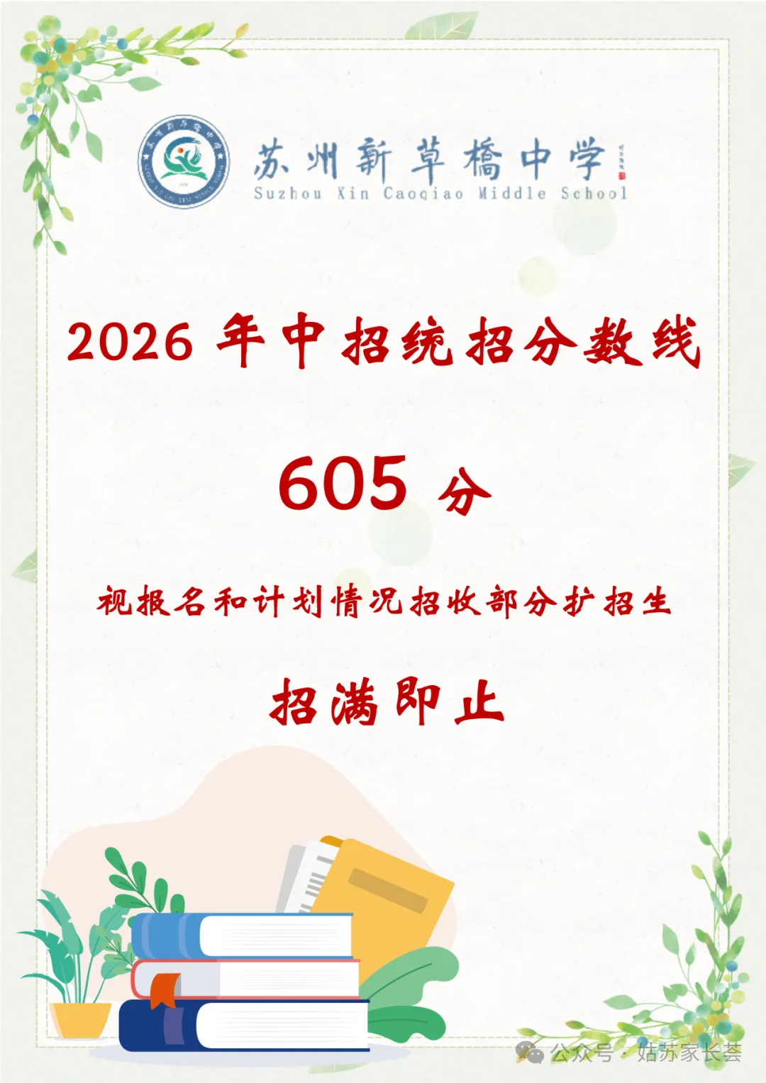 2026苏州中考第一波录取分数线来了!-第6张图片-四季读书网