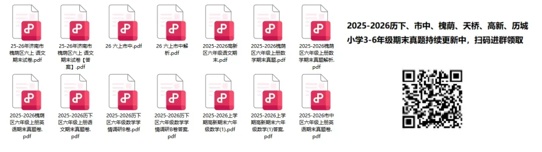 最新济南数学期末真题答案出炉!2025-2026高新、历下、槐荫、天桥六年级下期末数学!-第1张图片-四季读书网