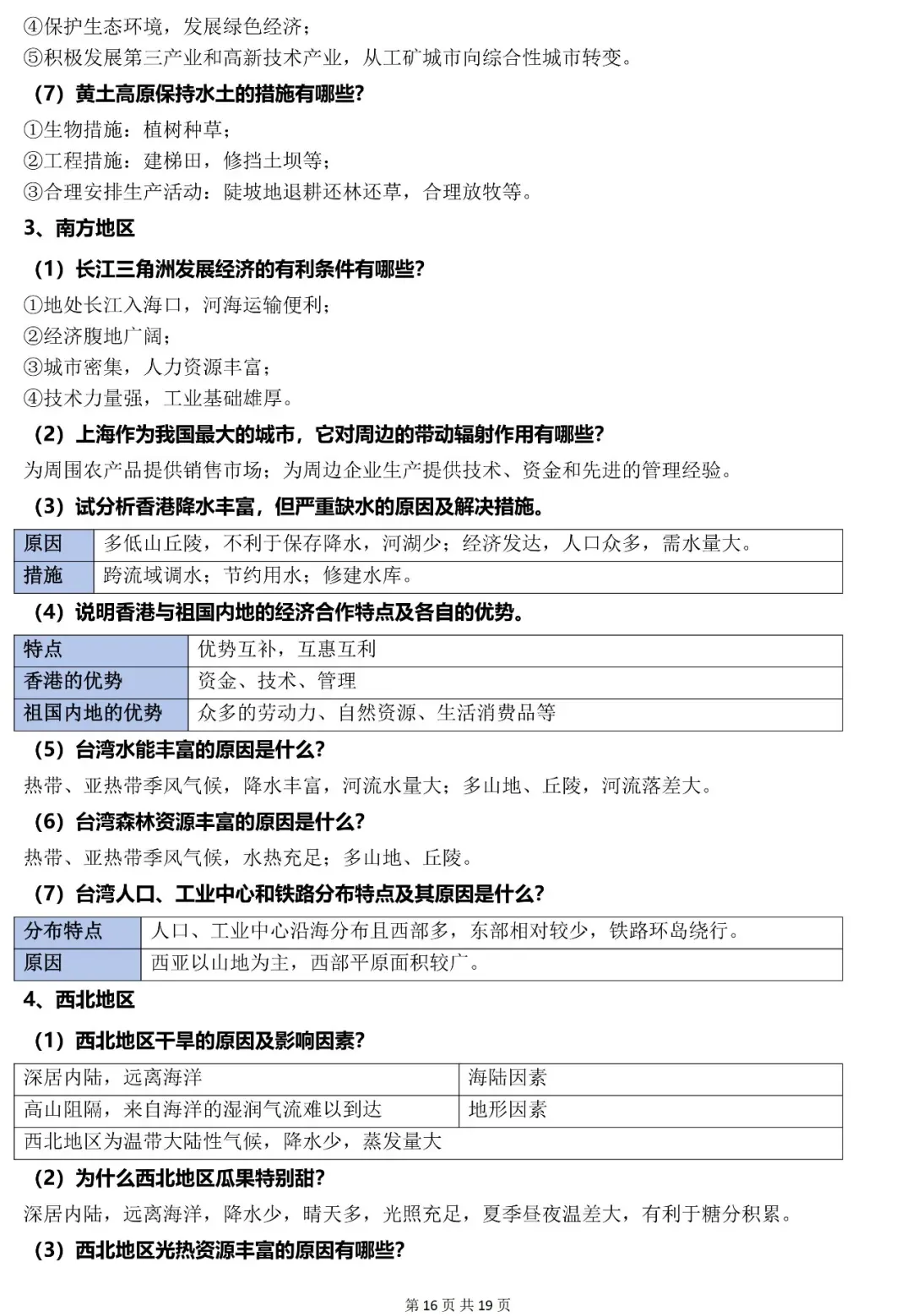 2026年中考地理常考简答题归纳-第16张图片-四季读书网