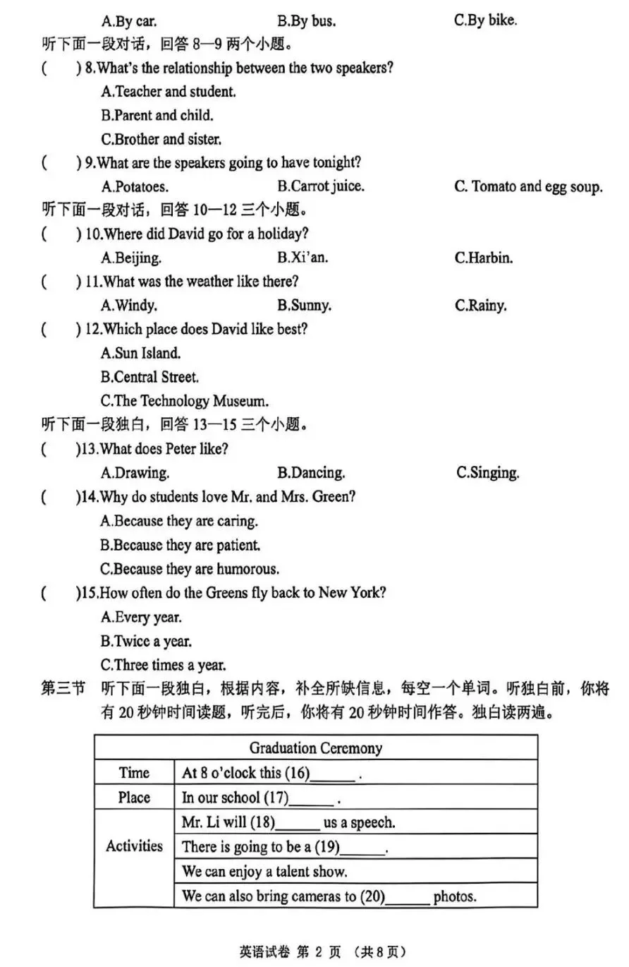 中考真题原卷:黑龙江省龙东地区2026年中考数学、英语、物理、化学、道德与法治、地理、生物试题(有答案)-第17张图片-四季读书网