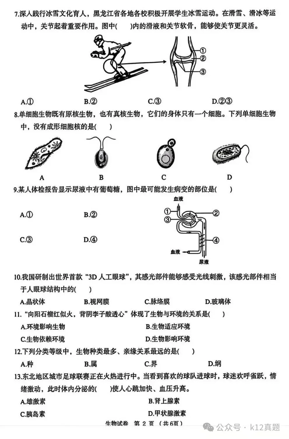 中考真题原卷:黑龙江省龙东地区2026年中考数学、英语、物理、化学、道德与法治、地理、生物试题(有答案)-第68张图片-四季读书网