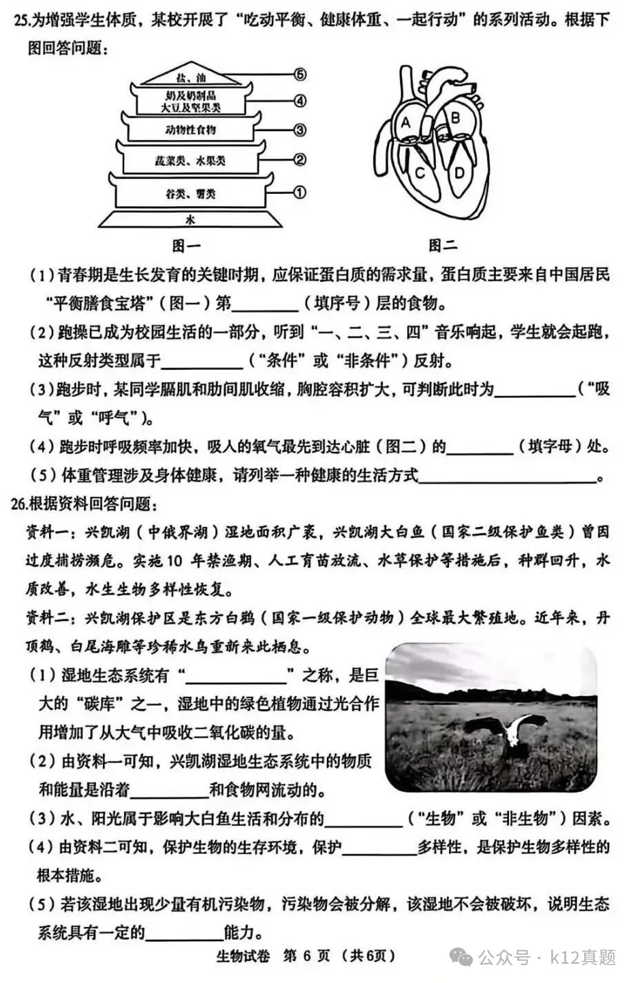 中考真题原卷:黑龙江省龙东地区2026年中考数学、英语、物理、化学、道德与法治、地理、生物试题(有答案)-第72张图片-四季读书网