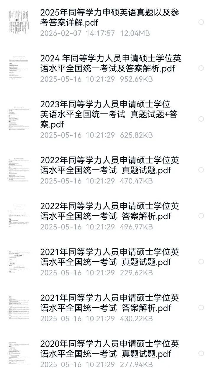 同等学力申硕英语历年真题(2010-2025)含答案解析免费下载!-第5张图片-四季读书网