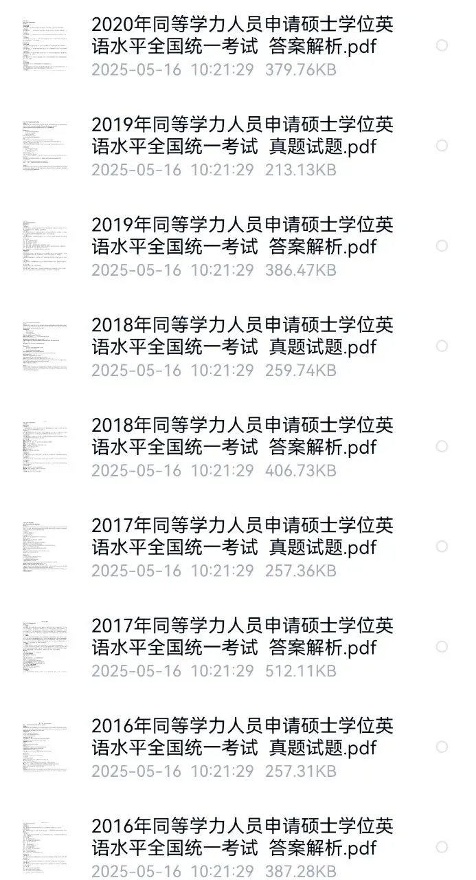 同等学力申硕英语历年真题(2010-2025)含答案解析免费下载!-第6张图片-四季读书网