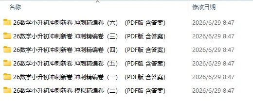 2026年小升初冲刺20套试卷·精选试题(语数英三科,分班/择校压轴真题节选)-第4张图片-四季读书网