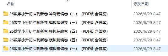 2026年小升初冲刺20套试卷·精选试题(语数英三科,分班/择校压轴真题节选)-第5张图片-四季读书网