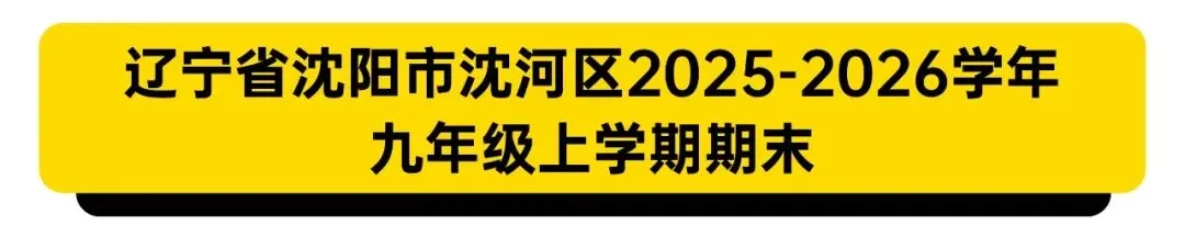 辽宁省沈阳市沈河区九年级期末试卷-第2张图片-四季读书网