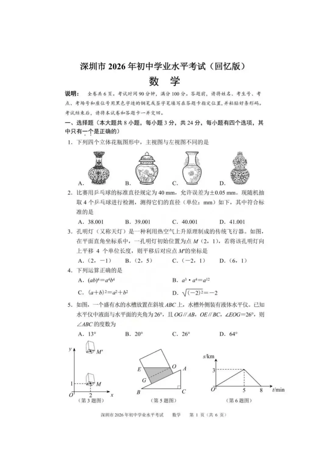齐全!2026深圳中考全科试卷及答案(回忆版)已出!附成绩公布及录取日程安排-第4张图片-四季读书网