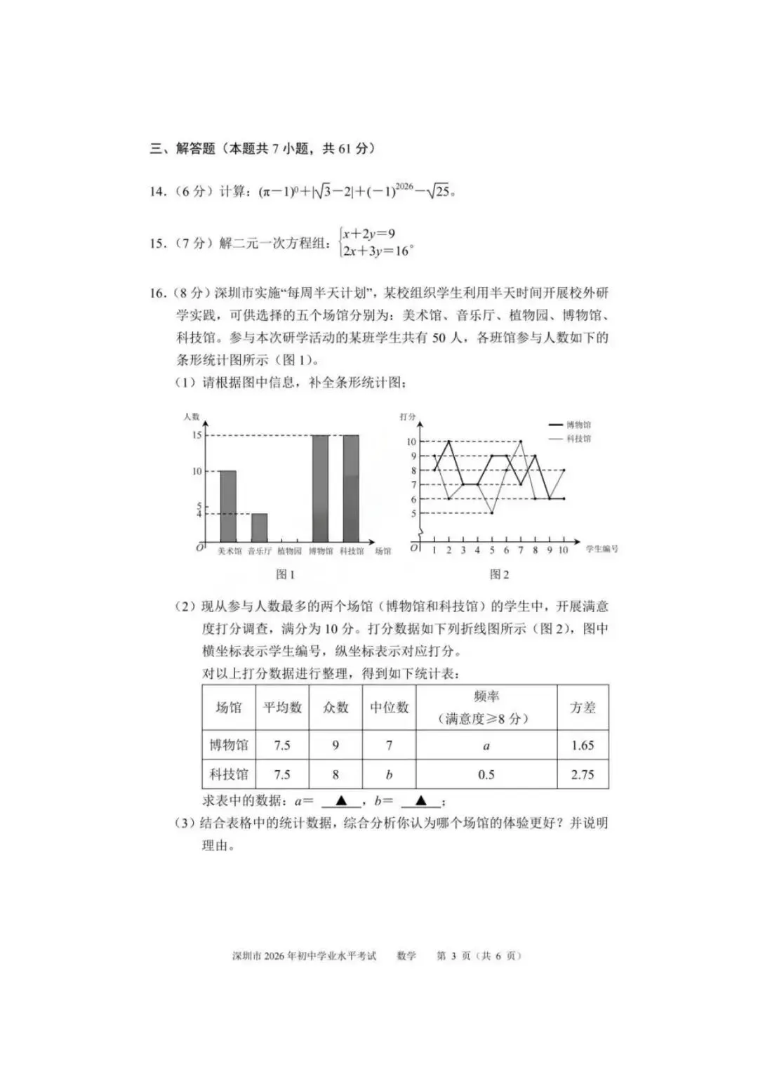 齐全!2026深圳中考全科试卷及答案(回忆版)已出!附成绩公布及录取日程安排-第7张图片-四季读书网