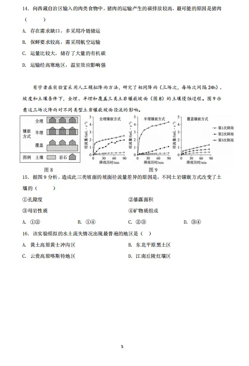 最新试卷+官方答案 | 2026年高考广东地理试卷!-第6张图片-四季读书网