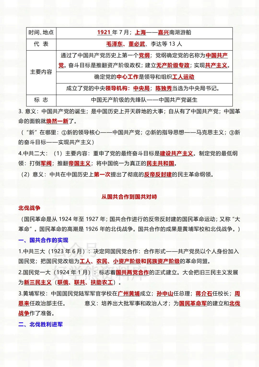 【中考复习】2026中考历史全册常考考点复习总结-第17张图片-四季读书网