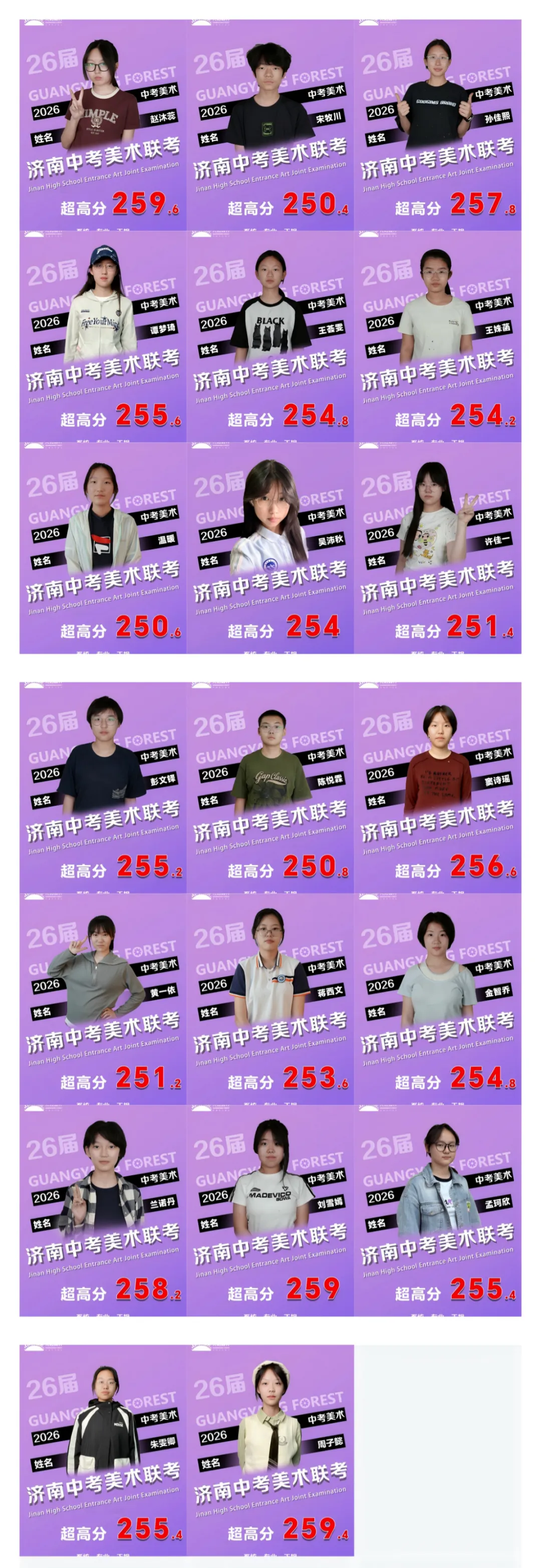 2026阳光森林美术中考成绩汇报-第4张图片-四季读书网