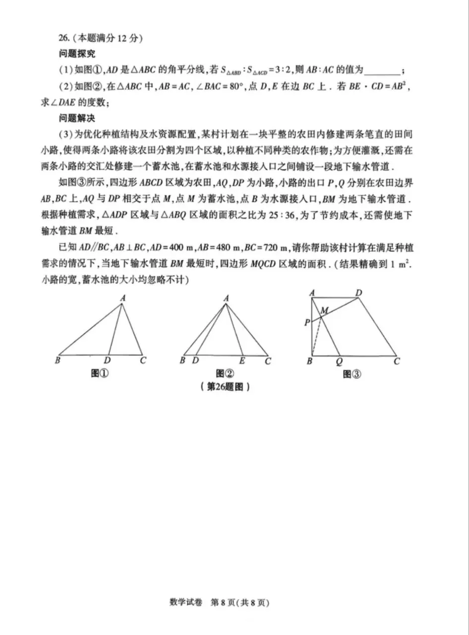 2026陕西中考数学试题(含解析)-第8张图片-四季读书网