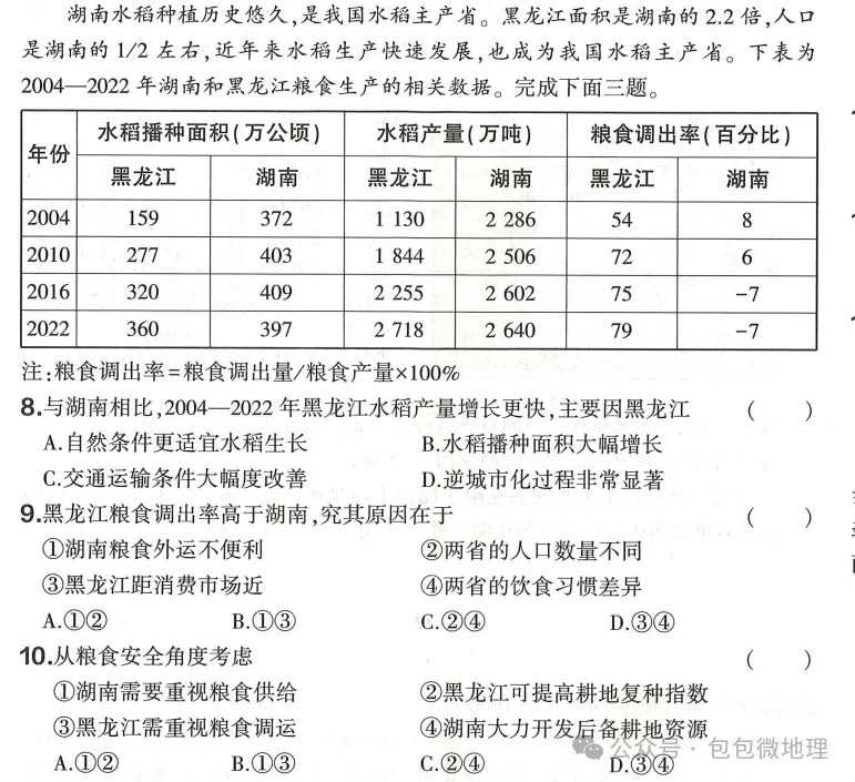 2026年浙江6月高考地理真题及答案-第9张图片-四季读书网