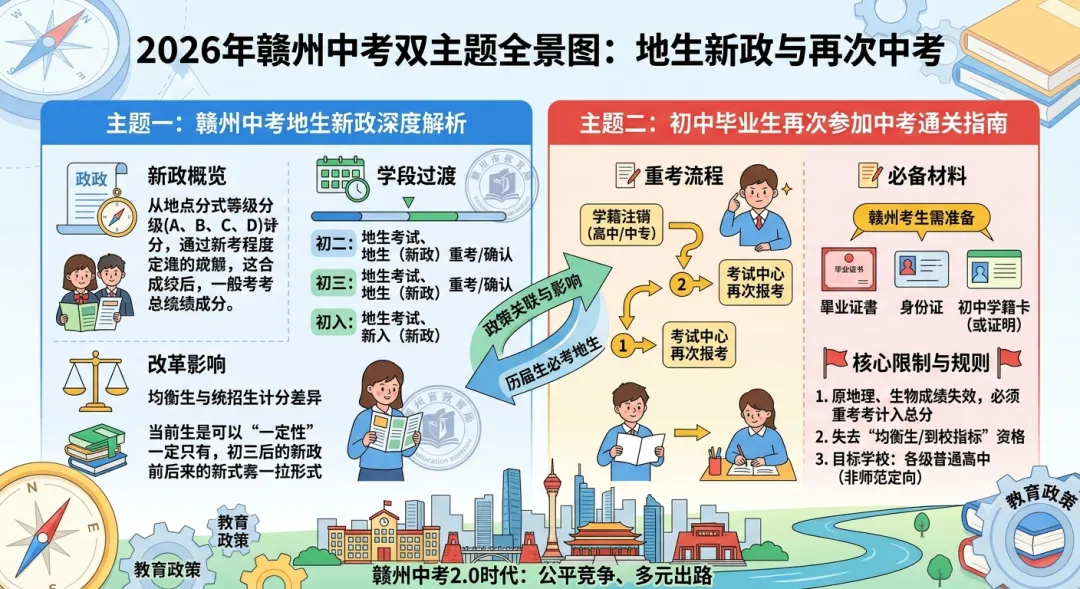 赣州中考查分考砸了怎么办?赣州中考2.0赣州 vs 南昌:历届初中毕业生再次参加政策与报名流程对比,赣州地生新政-第1张图片-四季读书网 赣州中考查分考砸了怎么办?赣州中考2.0赣州 vs 南昌:历届初中毕业生再次参加政策与报名流程对比,赣州地生新政-第1张图片-四季读书网