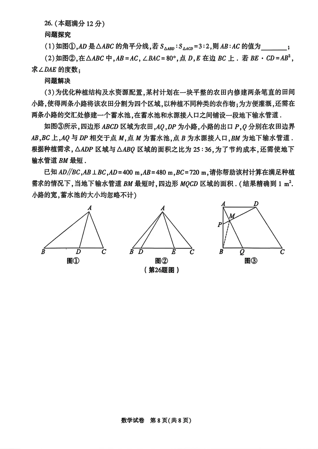 2026陕西中考数学试卷-第8张图片-四季读书网 2026陕西中考数学试卷-第8张图片-四季读书网