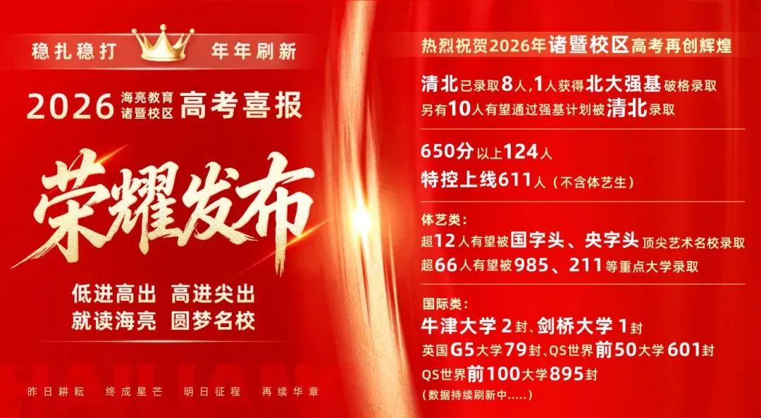 中考志愿划重点:海高代码12,海实代码10,两所优质高中速填报,诸暨学子别错过!-第3张图片-四季读书网 中考志愿划重点:海高代码12,海实代码10,两所优质高中速填报,诸暨学子别错过!-第3张图片-四季读书网