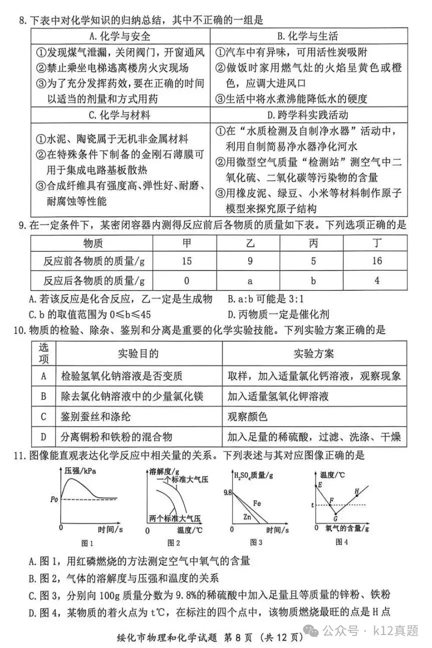 中考真题原卷:绥化市2026年中考全9学科试题(有答案)-第71张图片-四季读书网