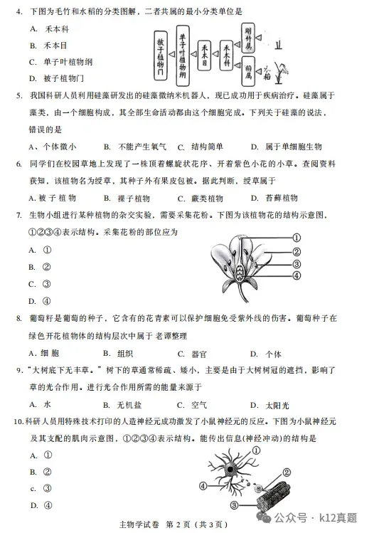 中考真题原卷:河北省2026年中考全9学科试题(缺英语)(有听力及分析,部分答案)-第62张图片-四季读书网