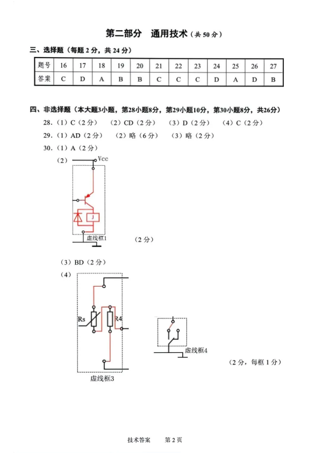 2026年6月绍兴市高二期末技术试卷-第16张图片-四季读书网