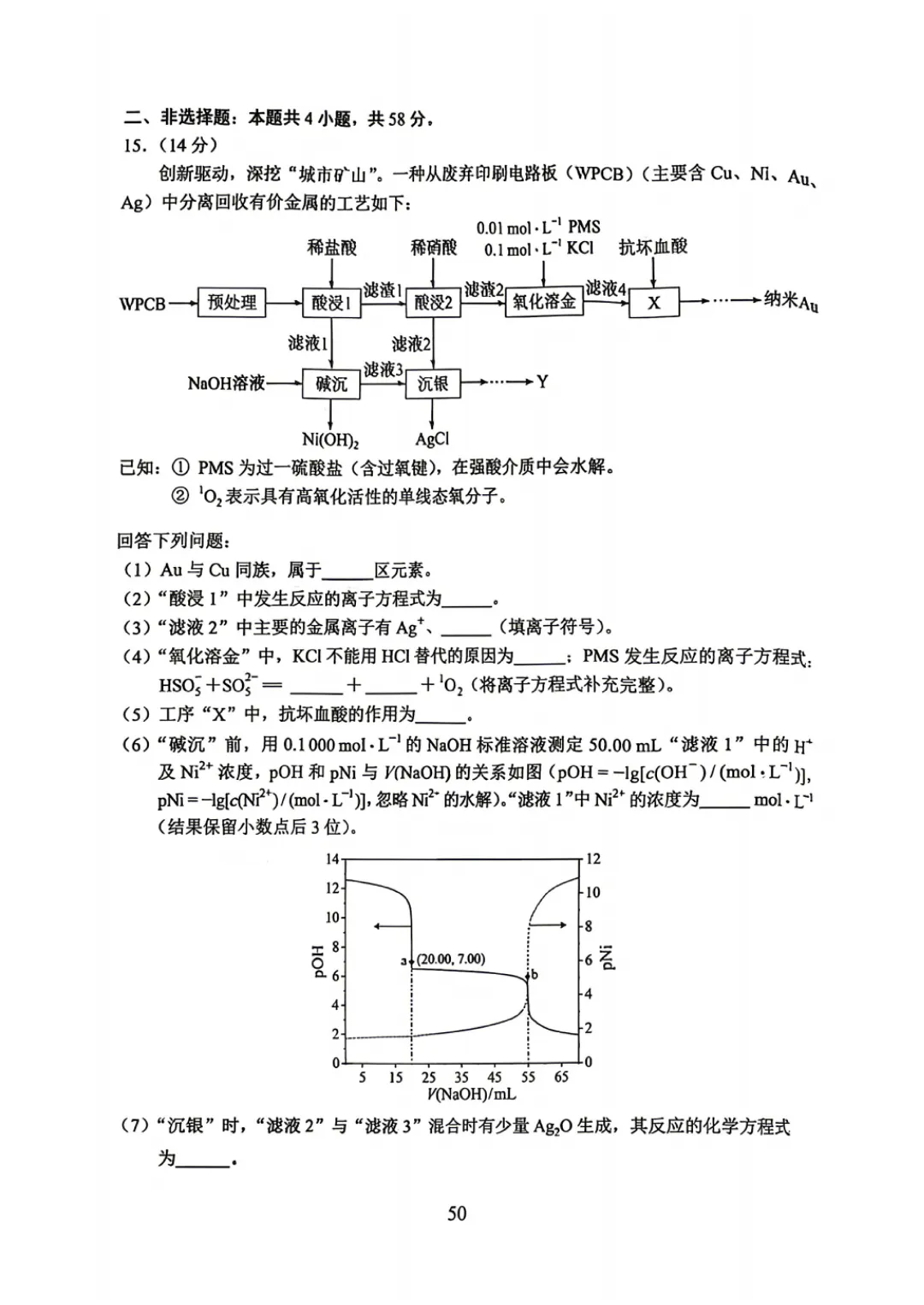 【高考真题】云南省2026年普通高中学业水平选择性考试 化学试卷及试卷分析-第6张图片-四季读书网 【高考真题】云南省2026年普通高中学业水平选择性考试 化学试卷及试卷分析-第6张图片-四季读书网