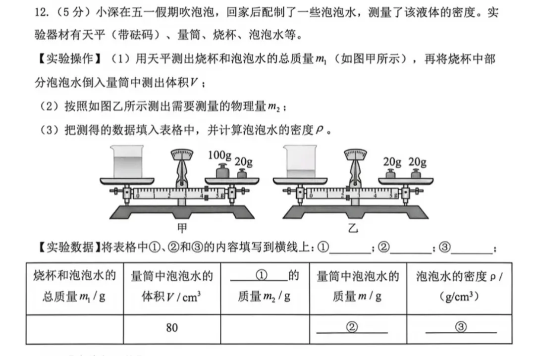 2026深圳中考物理三模34校联考试卷与全解析-第21张图片-四季读书网