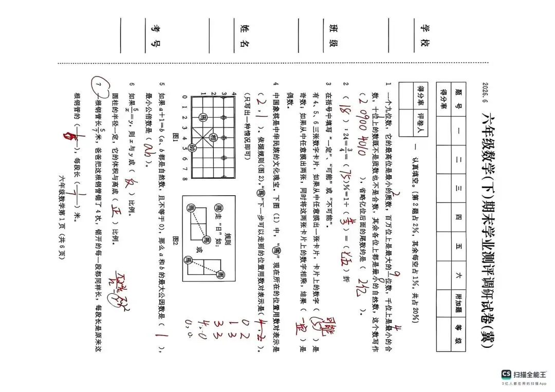 六下期末真题,小升初考试-第15张图片-四季读书网