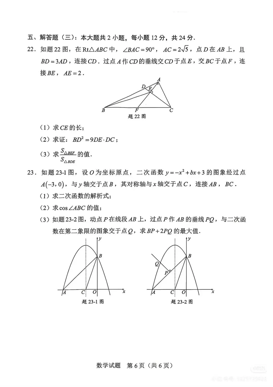 中考真题原卷:广东省2026年中考数学、生物试题(无答案)-第7张图片-四季读书网