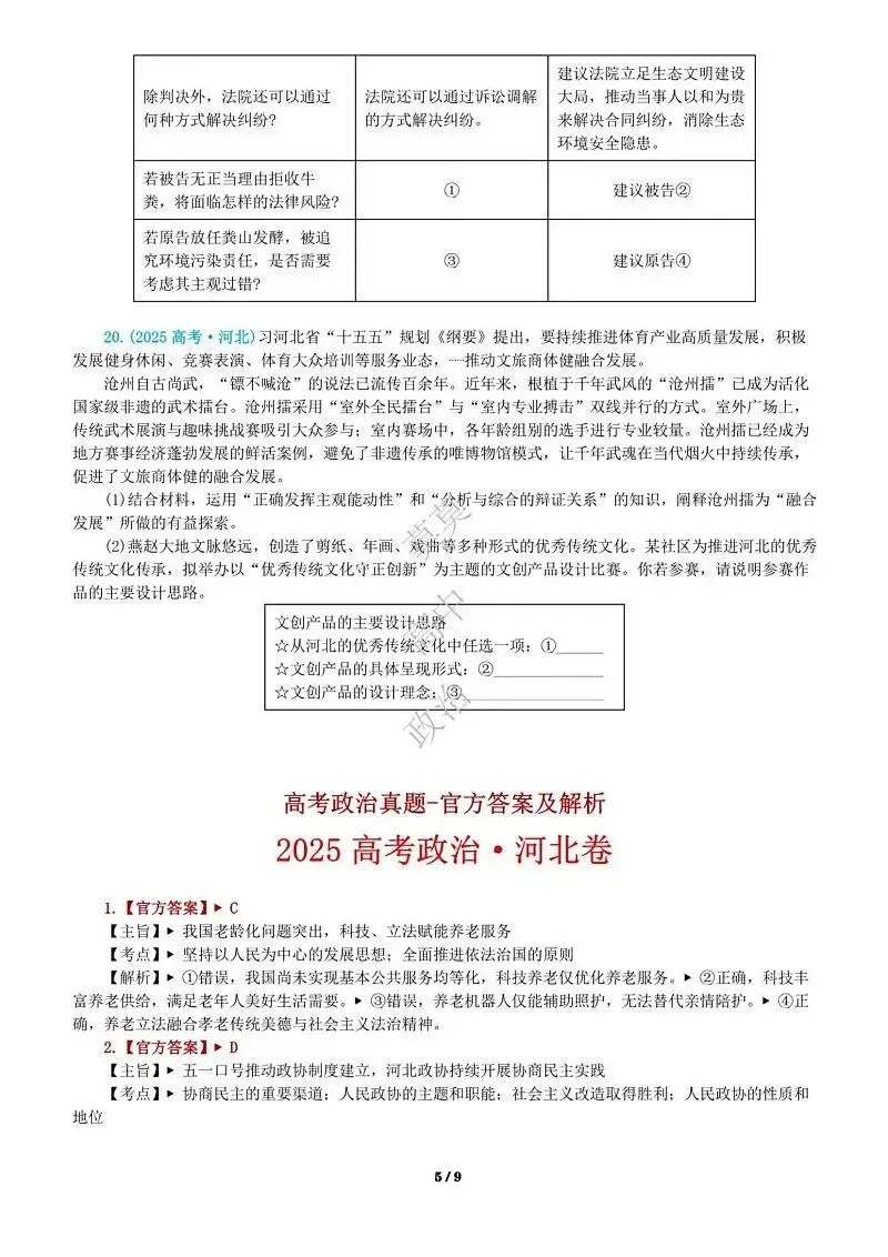 14省区-9套2026高考真题-可视化解析 | 广东、湖北、山东、河北、河南、云南、陕宁青晋、辽吉黑蒙(word免费领取)-第64张图片-四季读书网