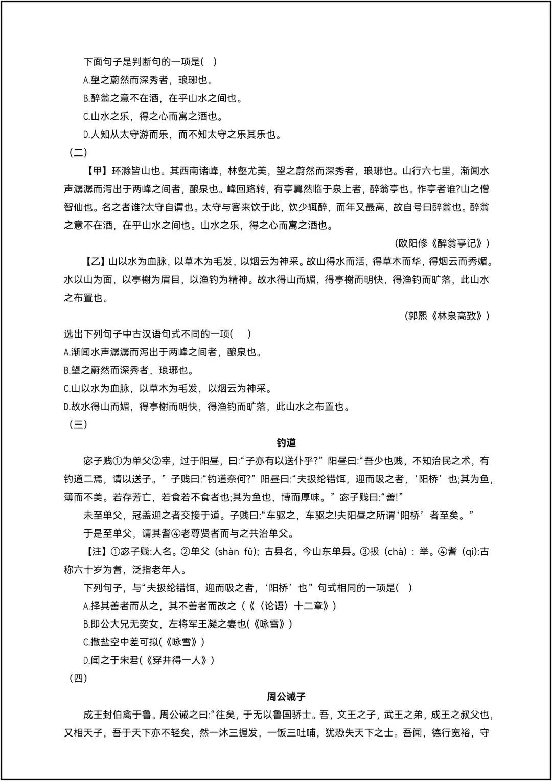 中考语文总复习高频考点——第九讲 判断句 共5页原卷版(有解析版)-第6张图片-四季读书网