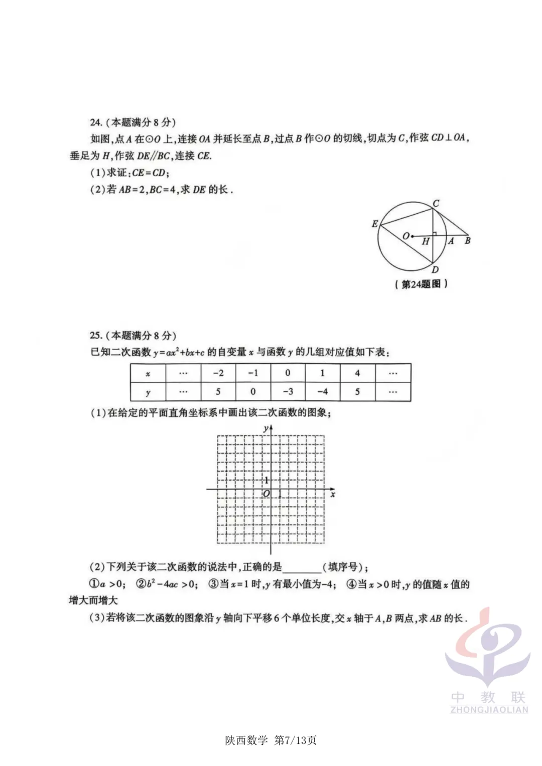 【2026中考试卷】陕西(语文/数学/化学/道法)中考真题试卷+参考答案-第13张图片-四季读书网