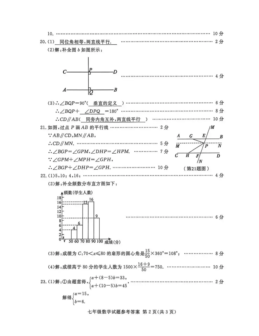 期末真题-兰山区2026年初一下学期数学期末试题+答案(可下载)-第13张图片-四季读书网 期末真题-兰山区2026年初一下学期数学期末试题+答案(可下载)-第13张图片-四季读书网