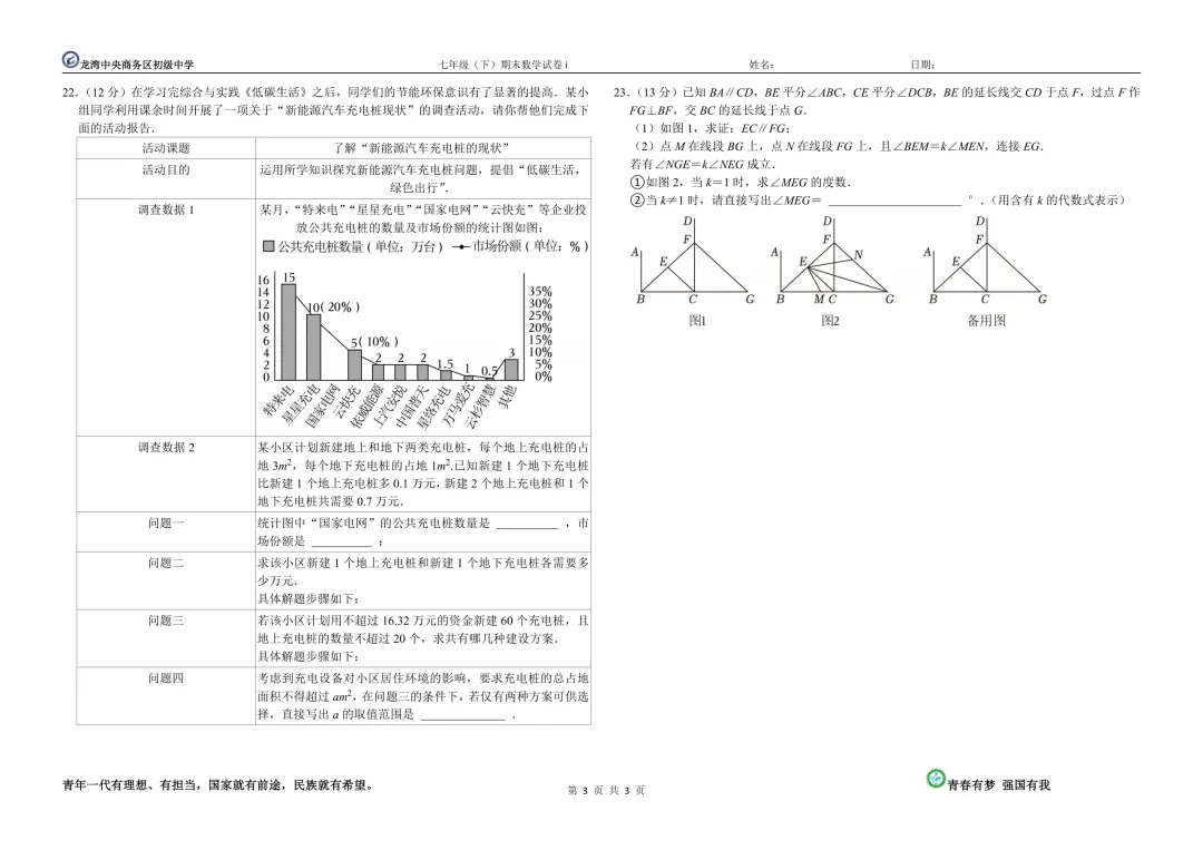七年级(下)期末数学试卷i-第3张图片-四季读书网