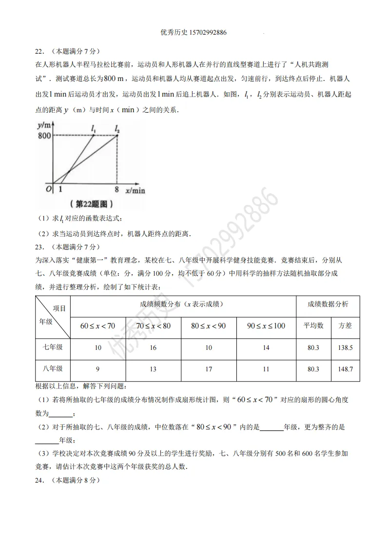 陕西省2026年中考真题【全科】试卷及答案合集(语文、数学、英语、历史、道法、物理、化学)-第17张图片-四季读书网