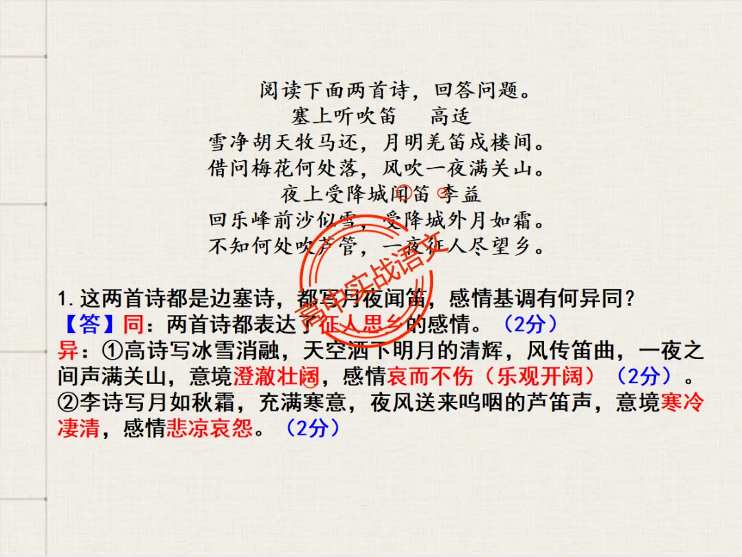 【对标2026+2025古诗真题】【古诗比较鉴赏】热考题型一课讲透!-第41张图片-四季读书网 【对标2026+2025古诗真题】【古诗比较鉴赏】热考题型一课讲透!-第41张图片-四季读书网